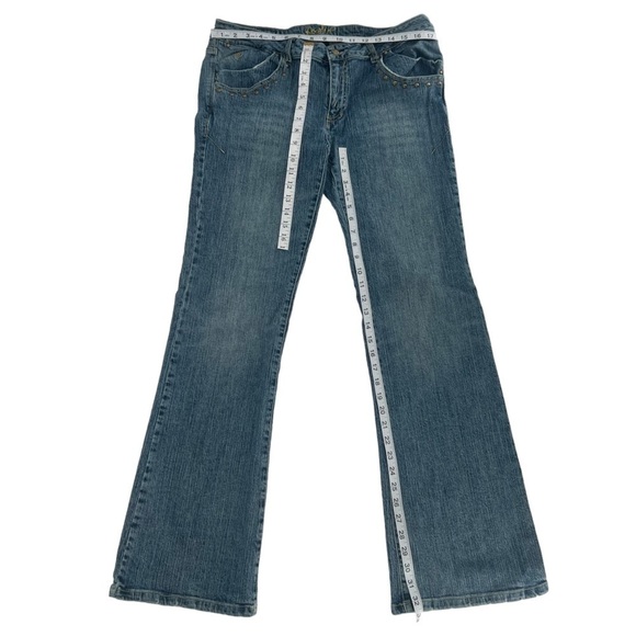 Roca Wear Embellished Wide Leg Frayed Hem Jeans Size 16 Women’s - Picture 4 of 7